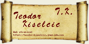 Teodor Kiselčić vizit kartica
